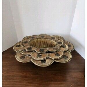Set 3 Antique Feng Shui Handmade Chines Staved Basket Excellent Condition 1900s